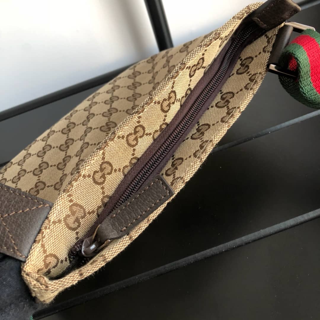 Gvc*1 GG Monogram Canvas Web Small Messenger Bag Replica 146309