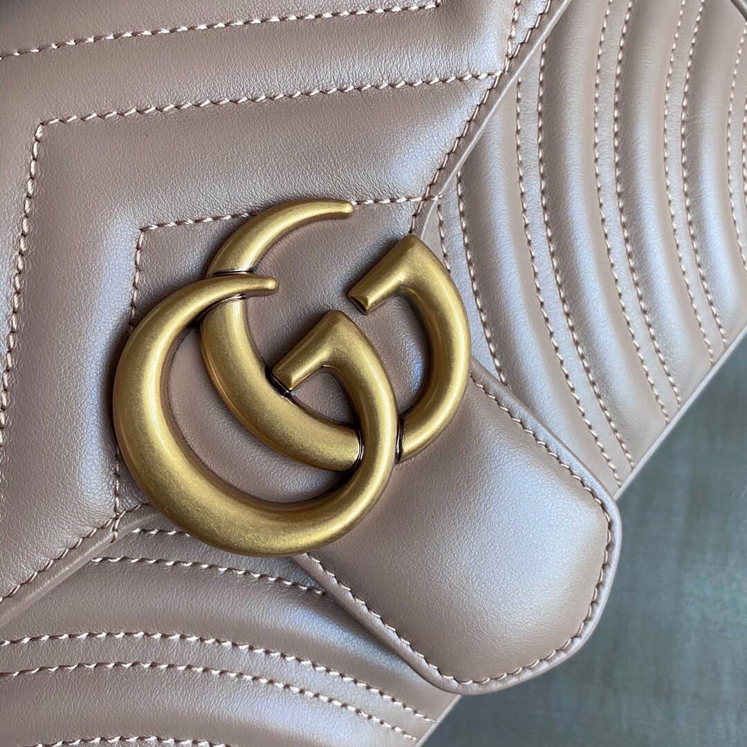 Gvc*1 GG Marmont Matelasse Shoulder Bag Replica Pink 443497