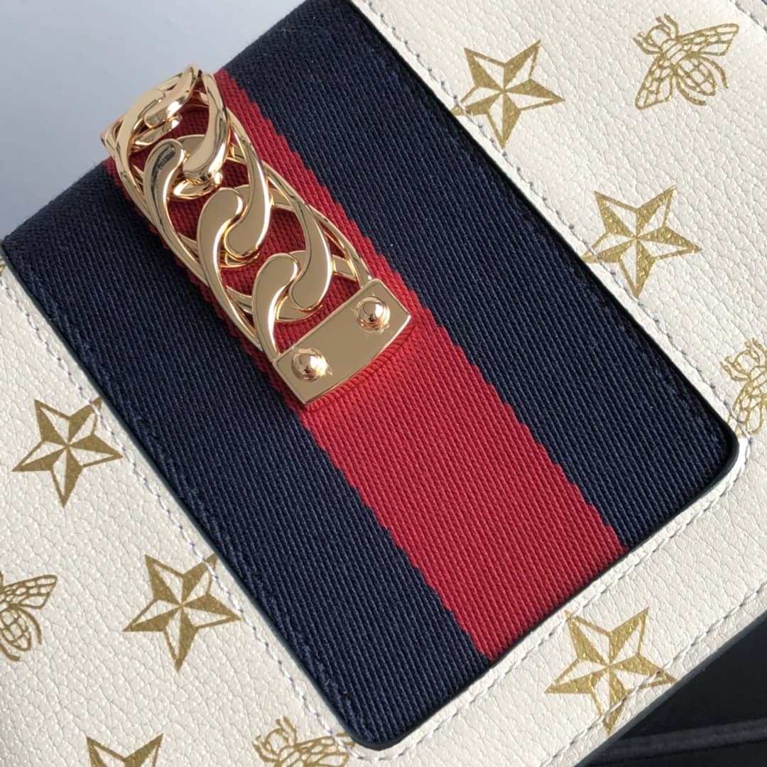 Gvc*1 GG Sylvie Mini Shoulder Bag Replica White 470270