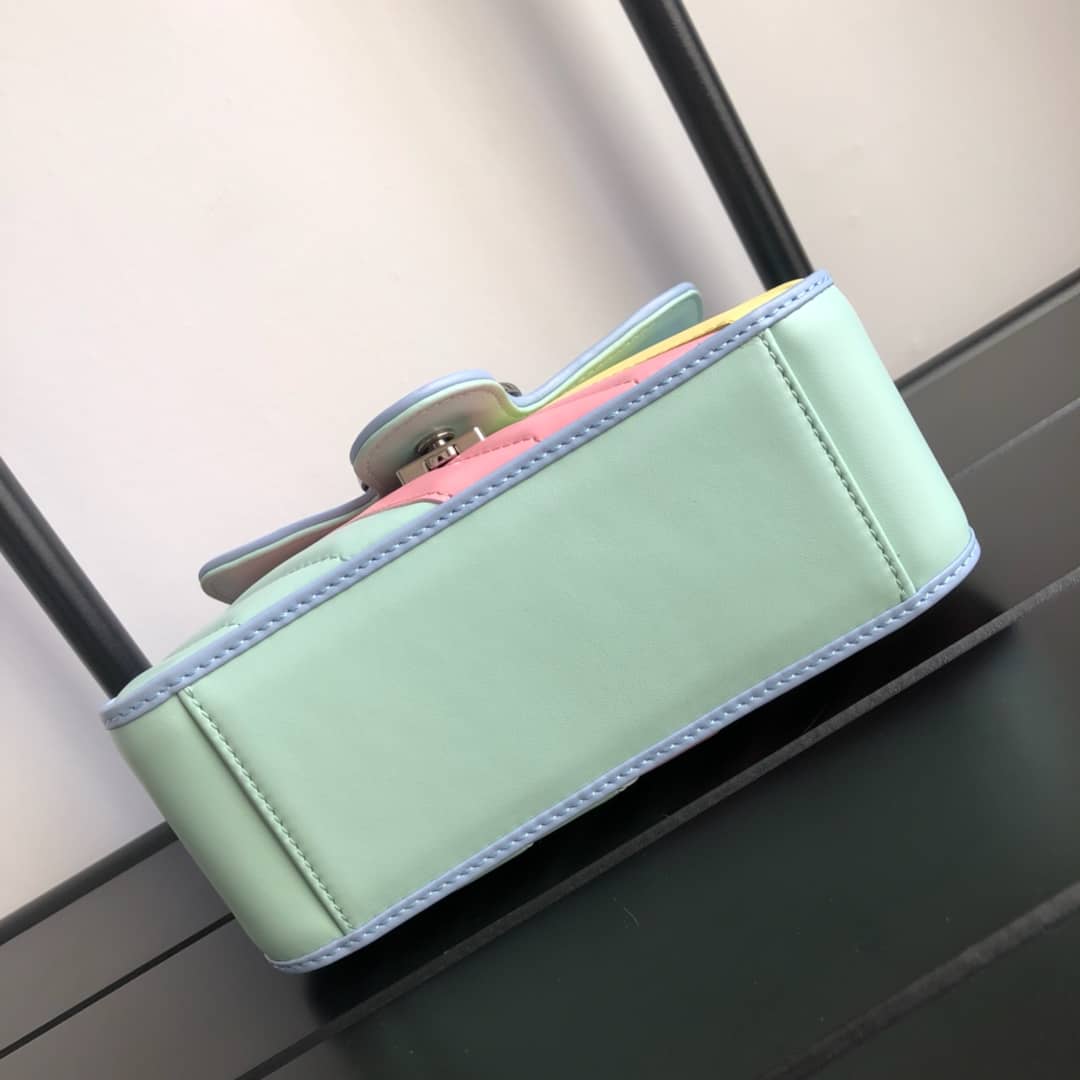 Gvc*1 GG Marmont Mini Leather Top Handle Bag Replica Colorful 547260