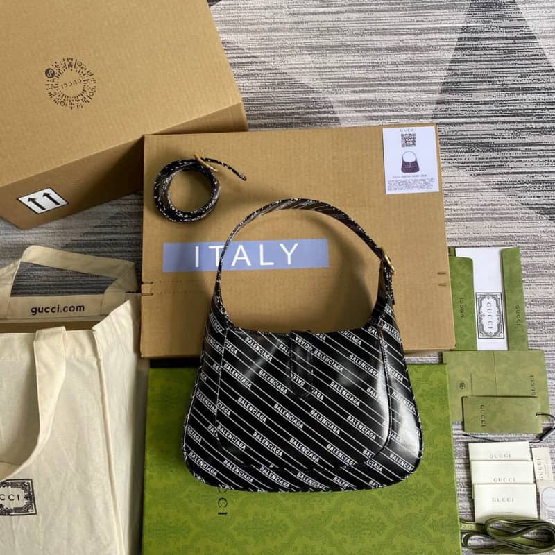 Gvc*1 GG Jackie 1961 Small Hobo Shoulder Bag Replica Black 636709