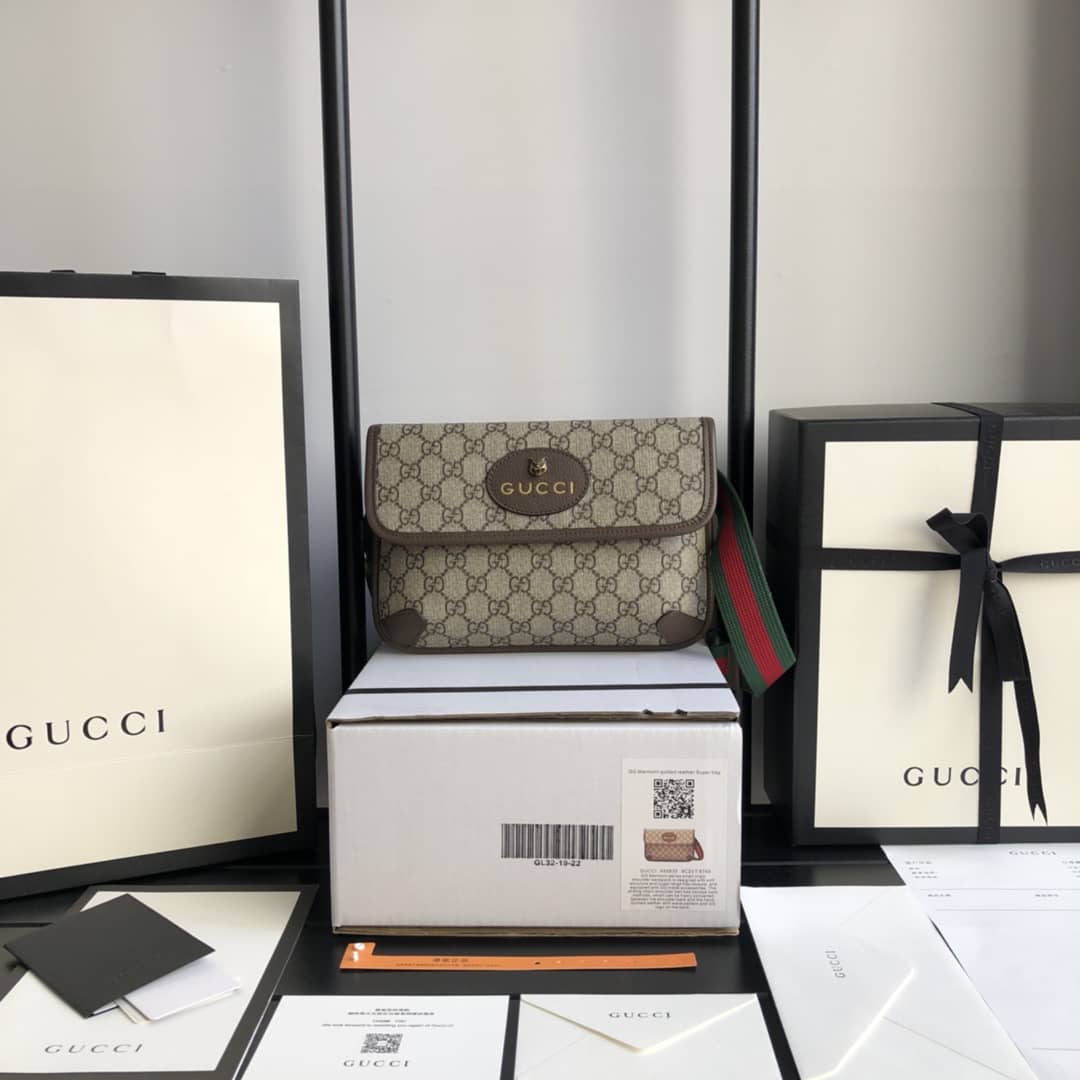 Gvc*1 Neo Vintage GG Svp*me Belt Bag Replica Brown 493930