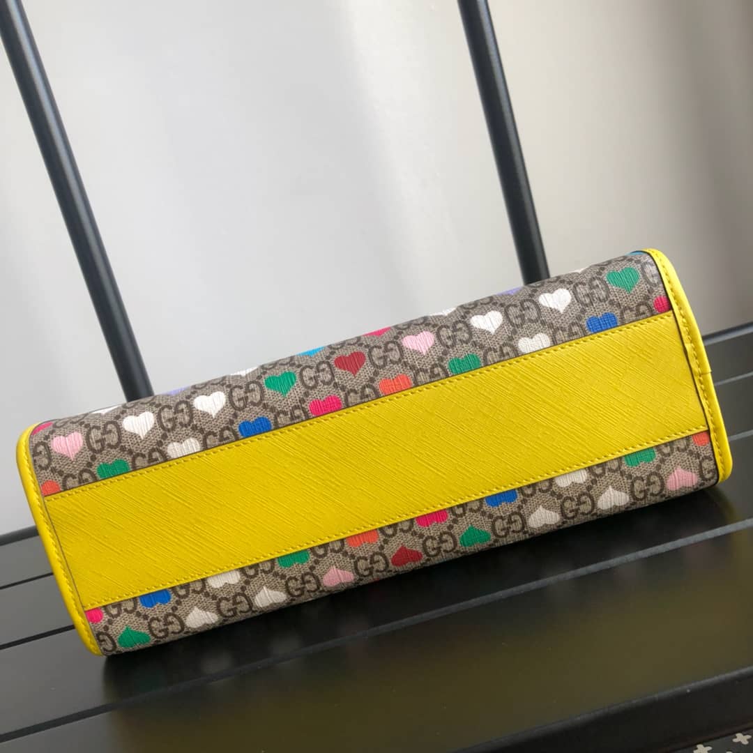 Gvc*1 GG Svp*me Kids Girl Tote Replica Yellow 605614