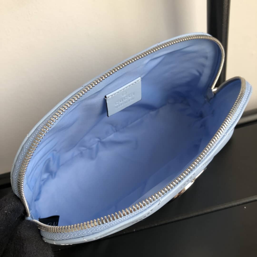 Gvc*1 GG Marmont Quilted Vanity Bag Replica Blue 625690