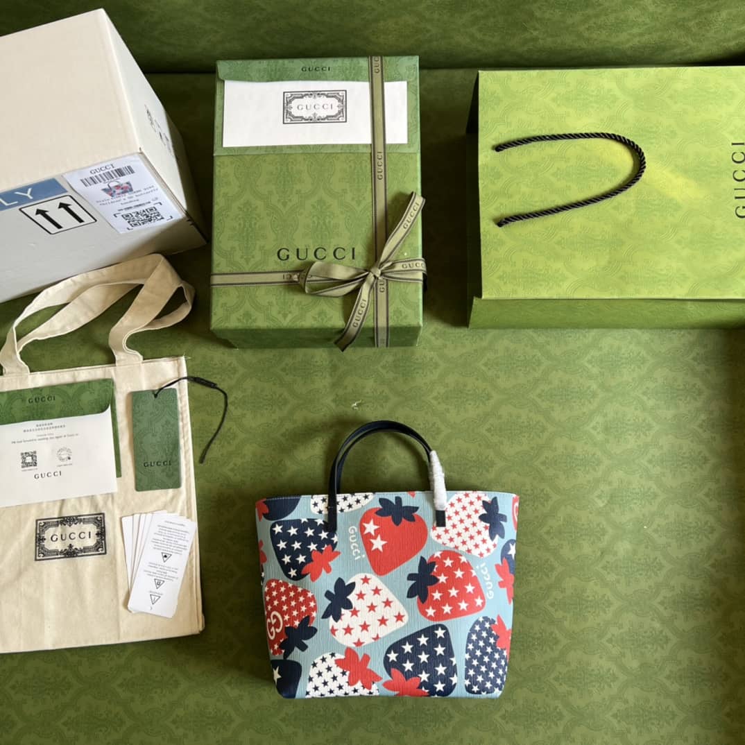 Gvc*1 Children Strawberry Star Print Tote 410812 Replica Bag