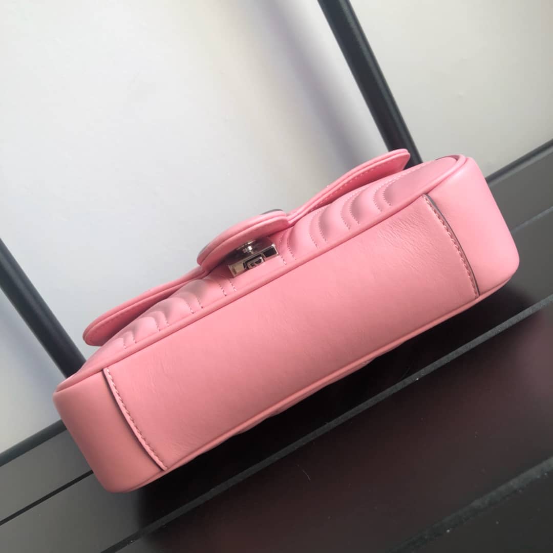 Gvc*1 GG Marmont Mini Matelasse Shoulder Bag Replica Pink 446744