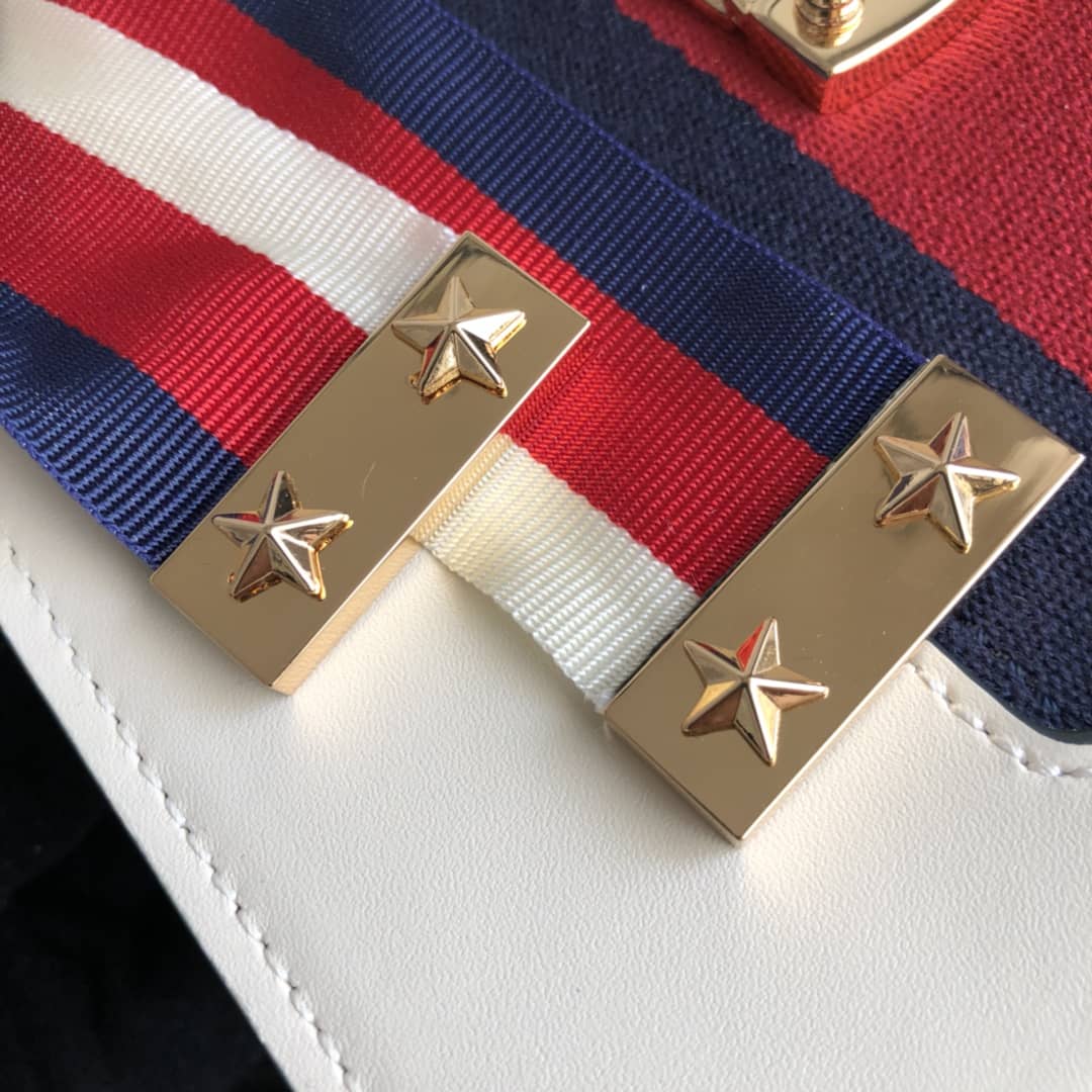 Gvc*1 Sylvie Leather Mini Chain Shoulder Bag Replica White 431666