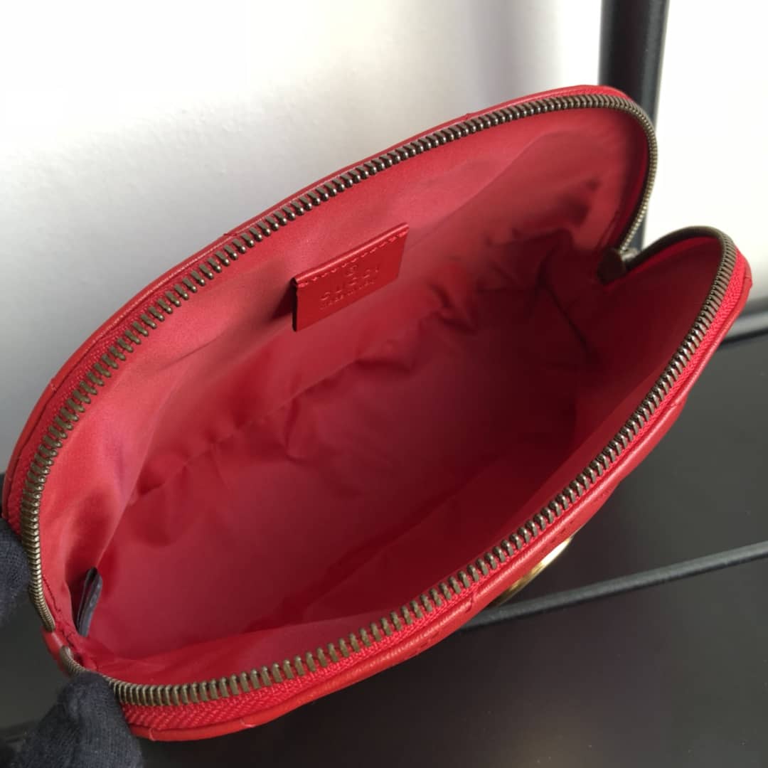 Gvc*1 GG Marmont Quilted Vanity Bag Replica Red 625690