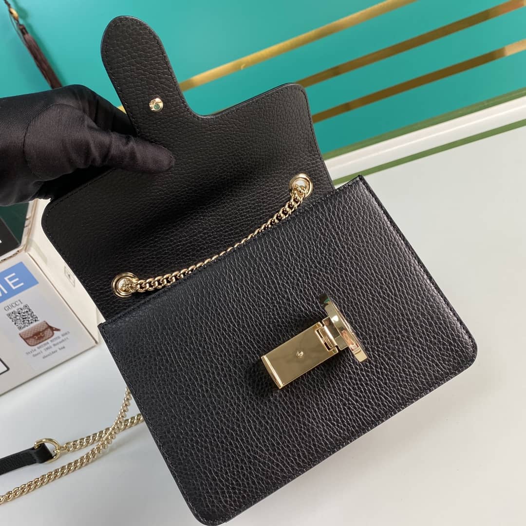 Gvc*1 Interlocking Leather Chain Crossbody Bag Replica 510304