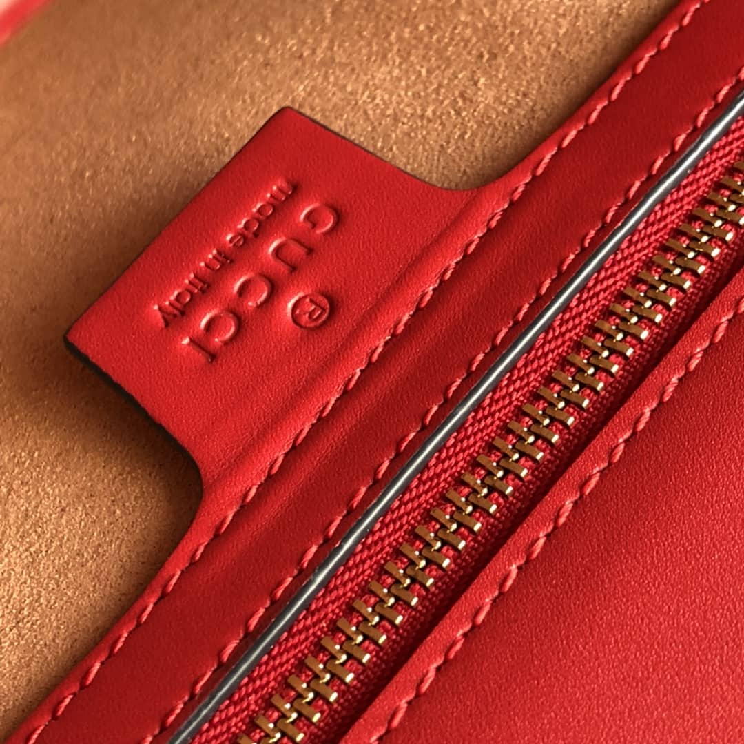 Gvc*1 Sylvie Small Leather Shoulder Bag Replica Red 421882