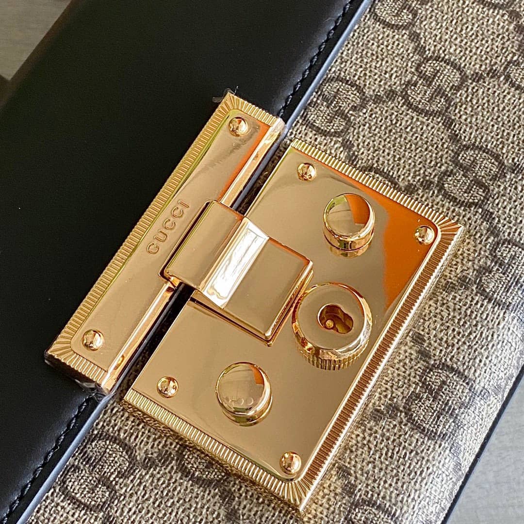 Best Replica Gvc*1 Padlock Small GG Chain Shoulder Bag Replica Black 409487(ColaReps)