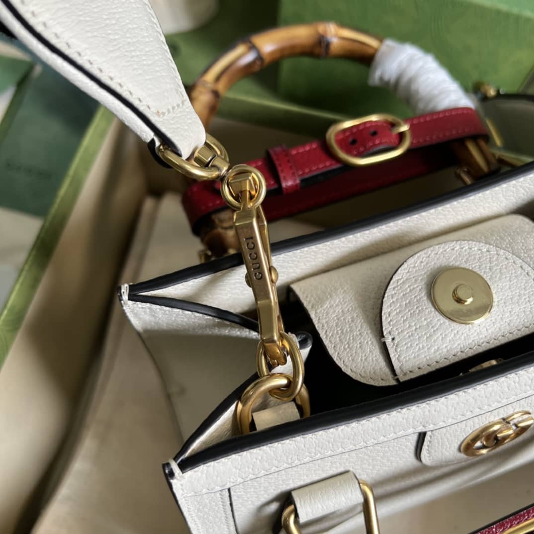 Gvc*1 Diana Mini Tote White 702732 Replica Bag