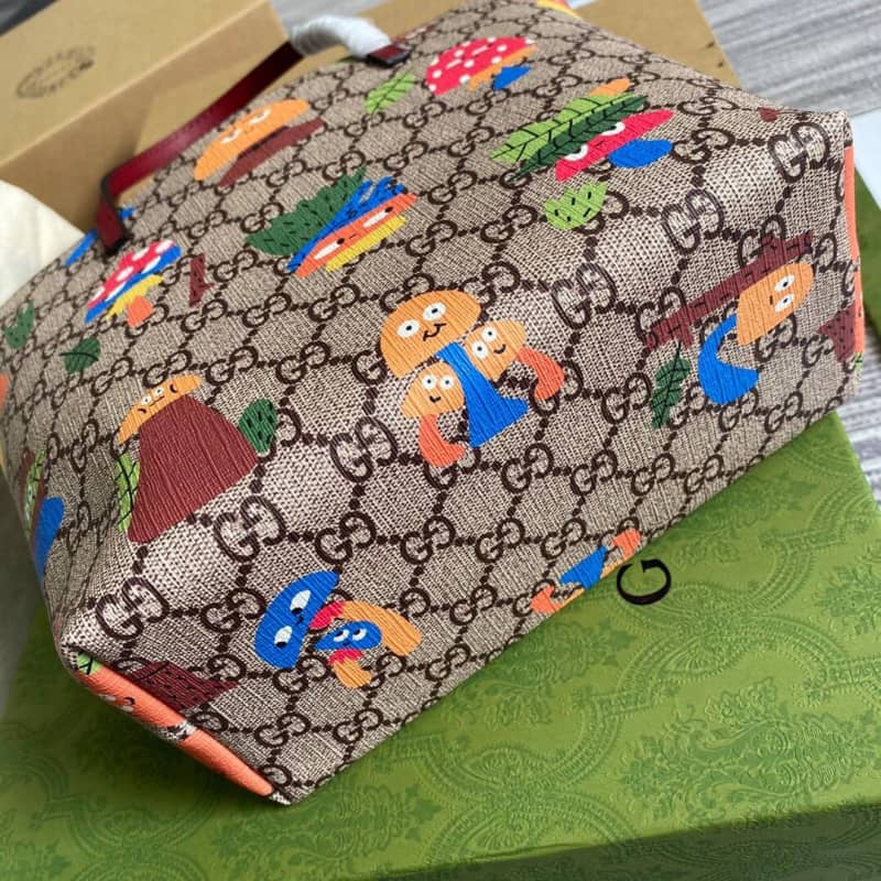 Gvc*1 Children GG Svp*me Canvas Replica Tote Brown 410812