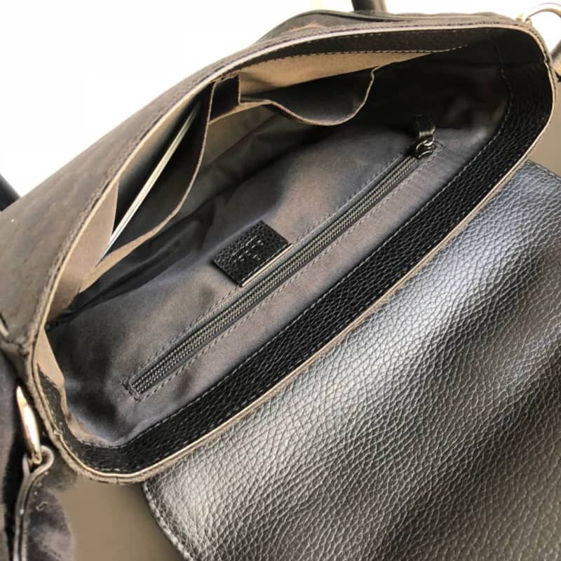 Gvc*1 GG Gvc*1ssima Medium Canvas Crossbody Bag Replica Black 449172