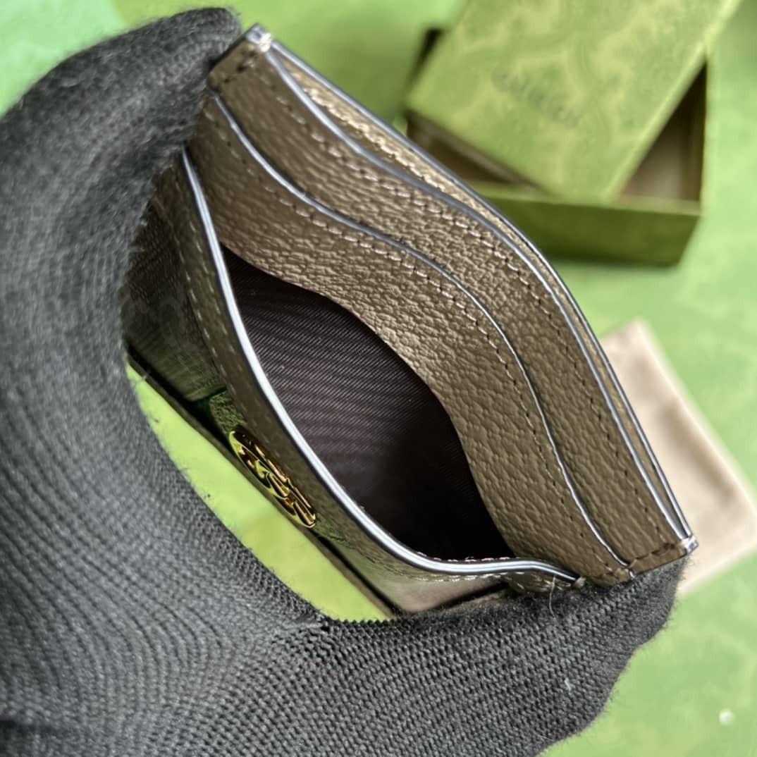 Gvc*1 GG Ophidia Card Case Svp*me Beige White 523159 Replica Wallet