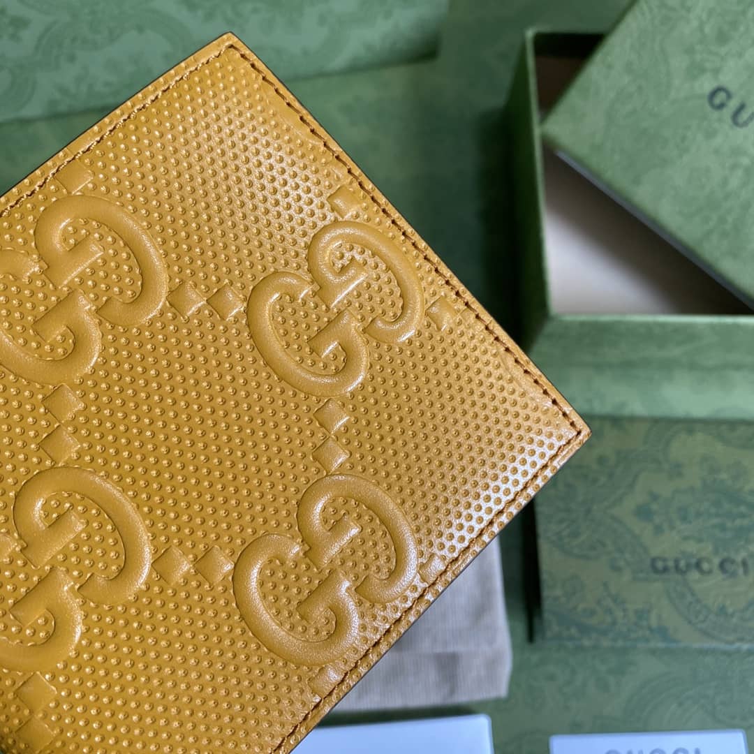 Gvc*1 GG Monogram Leather Folding Wallet Replica 625562