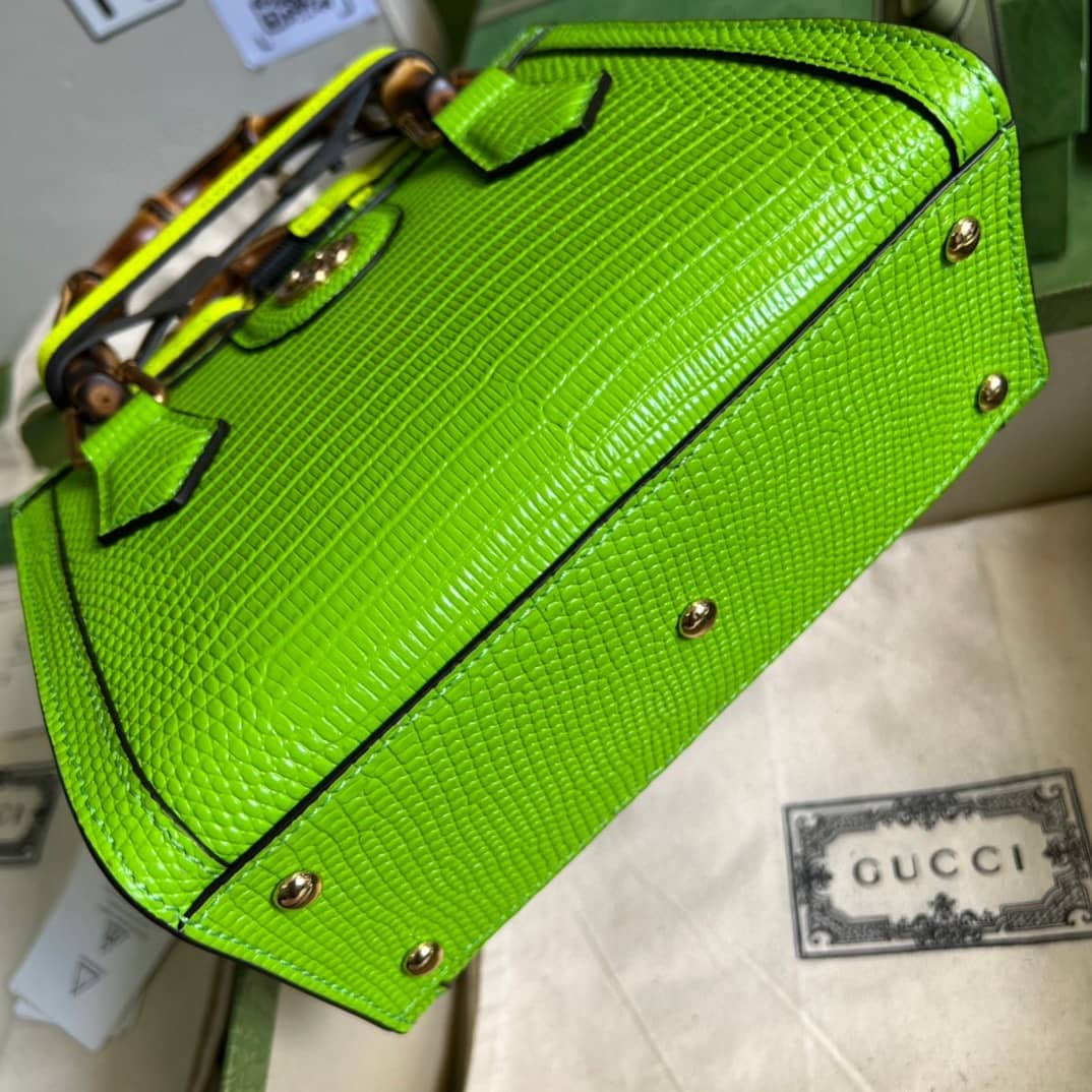 Gvc*1 Diana Lizard Mini Bag Green 675800 Replica Tote