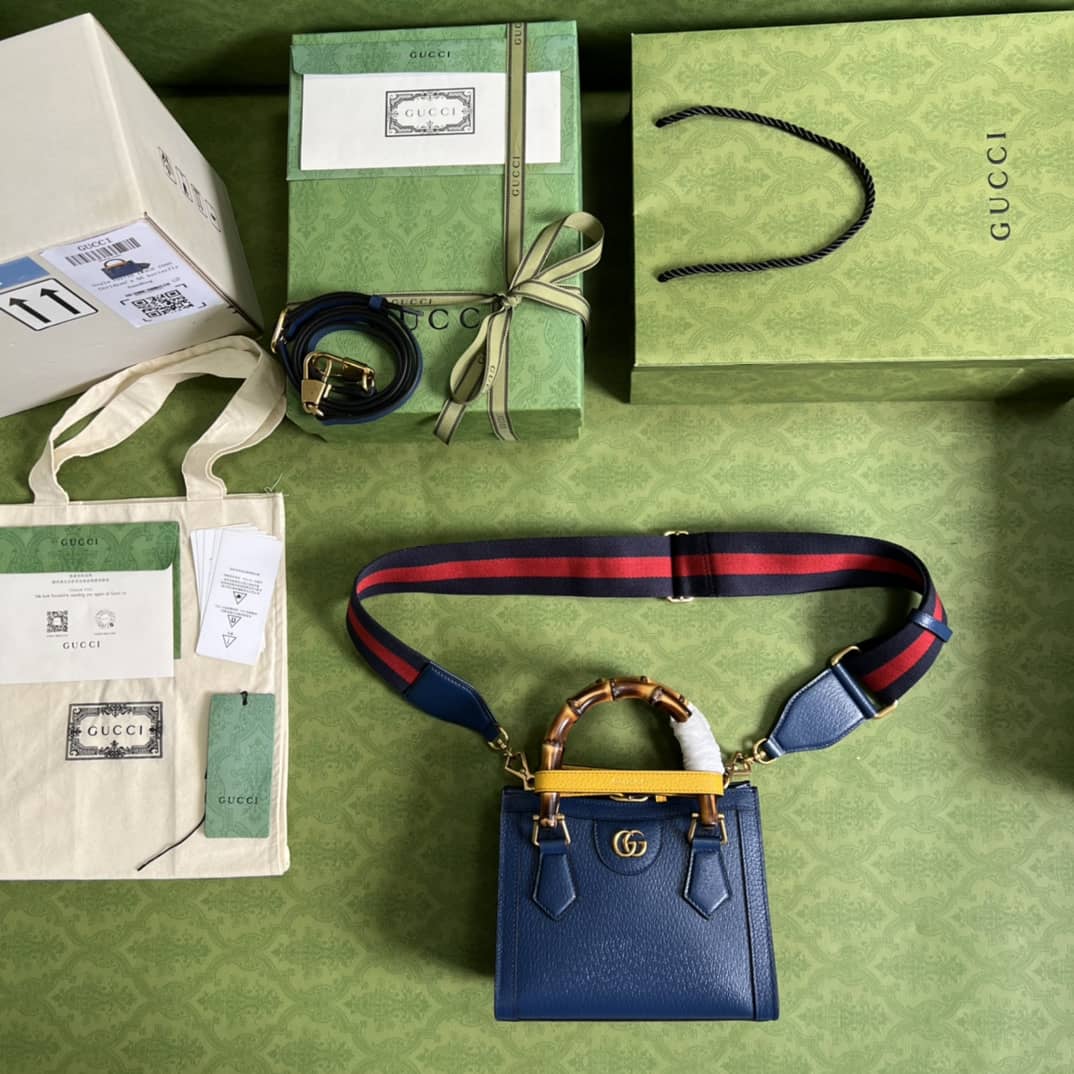 Gvc*1 Diana Mini Tote Blue 702732 Replica Bag