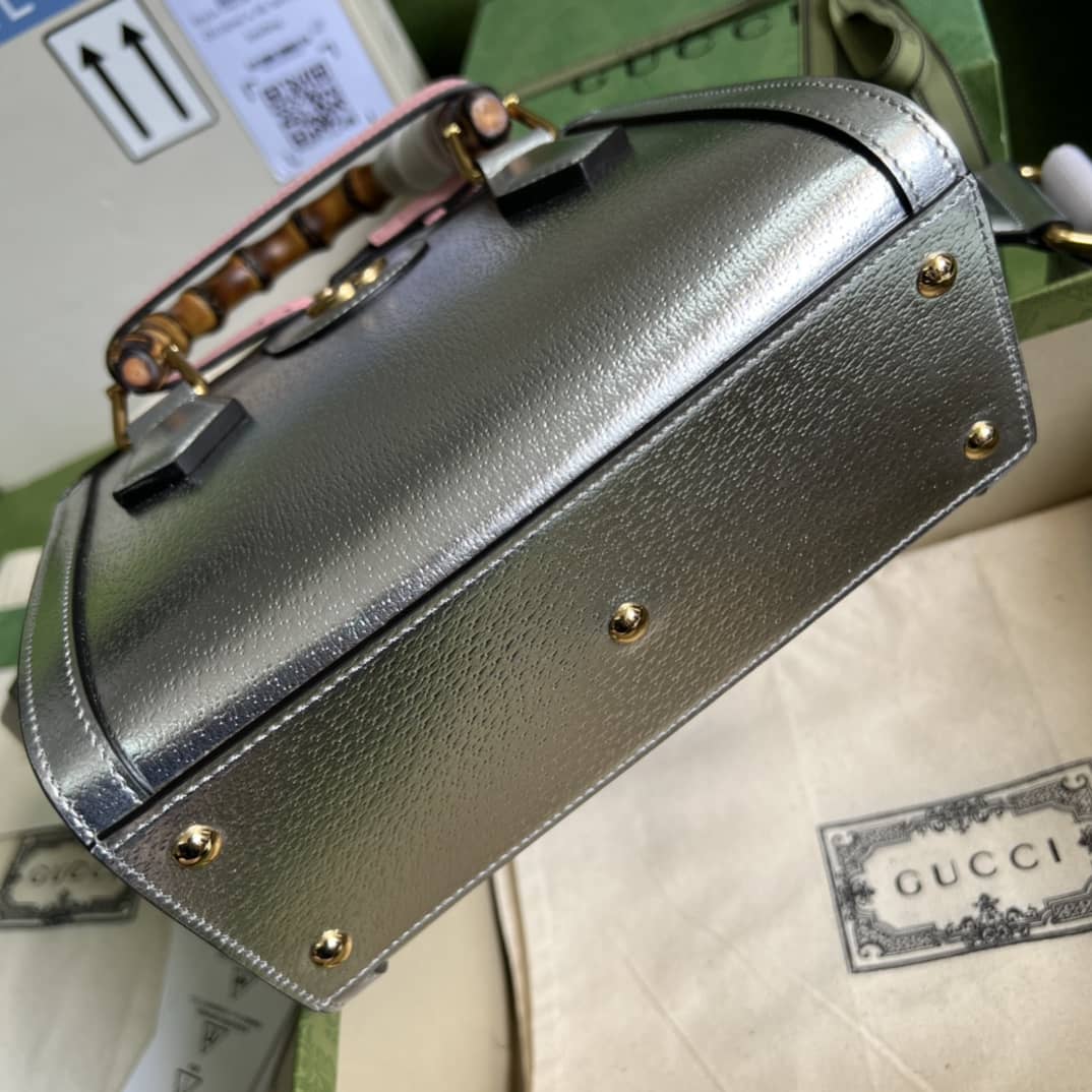 Gvc*1 Diana Mini Tote Silver 702732 Replica Bag