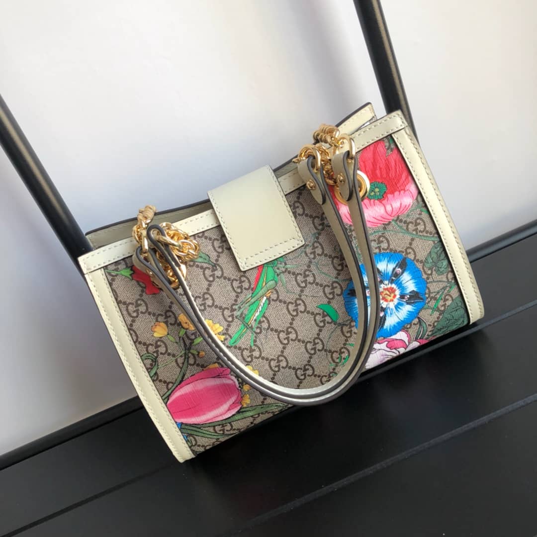 Gvc*1 Padlock Small GG Svp*me Canvas Shoulder Bag Replica Colorful 498156