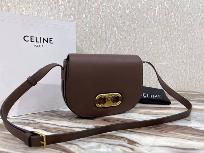 Ce1i*e Triomphe Bag Dupe Medium Maillon Triomphe Calfskin Replica Bag