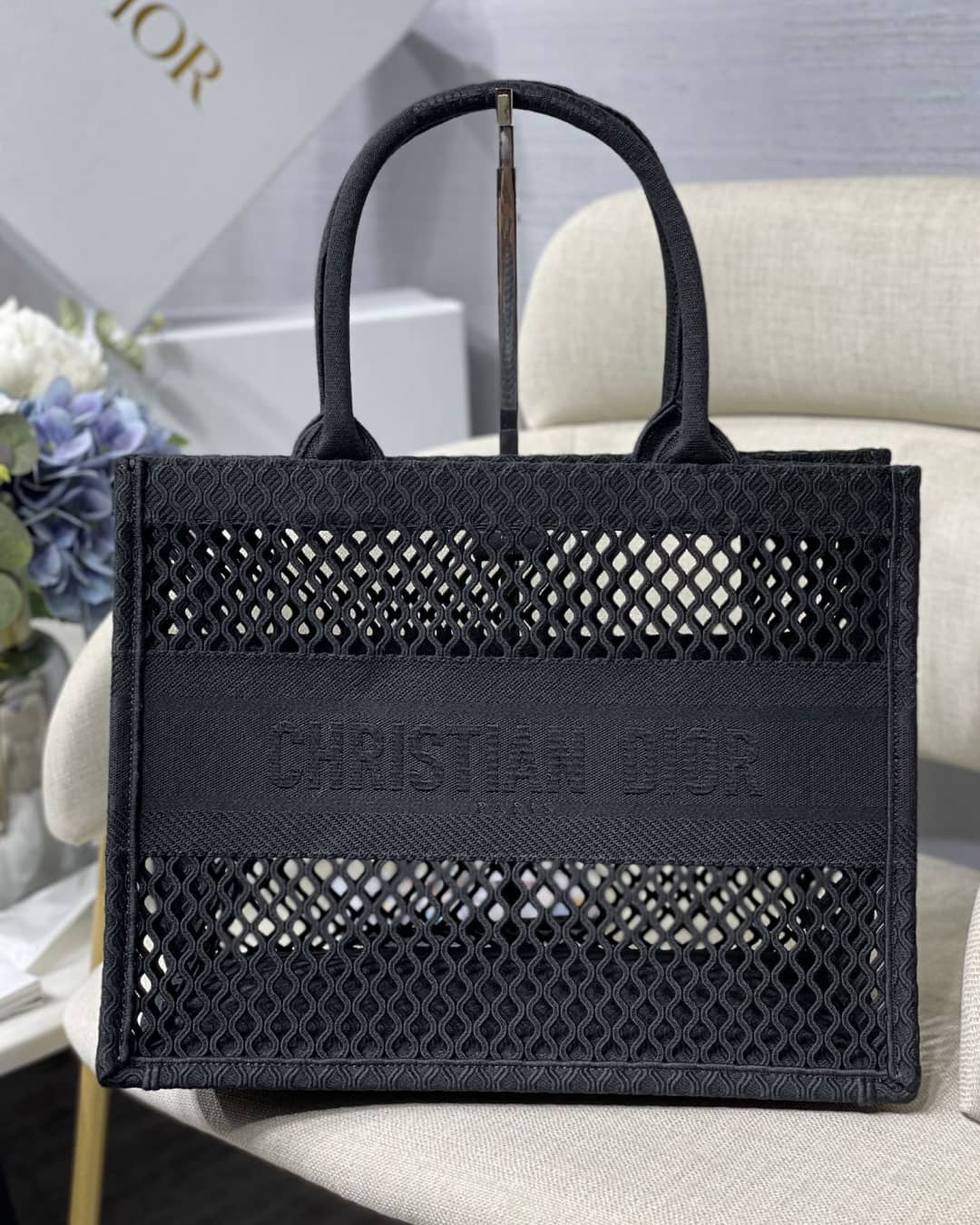 Chr1st1an D10r Mesh Book Tote Bag Dupe