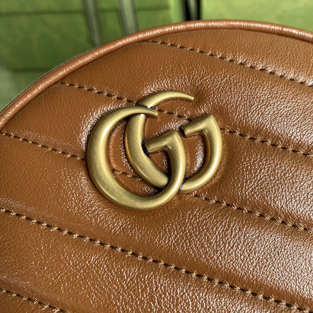 Gvc*1 Crossbody Dupe Marmont GG Matelasse Mini Round 550154