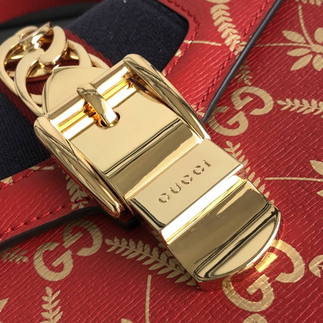 Gvc*1 Sylvie Leather Mini Shoulder Bag Replica White Red 470270