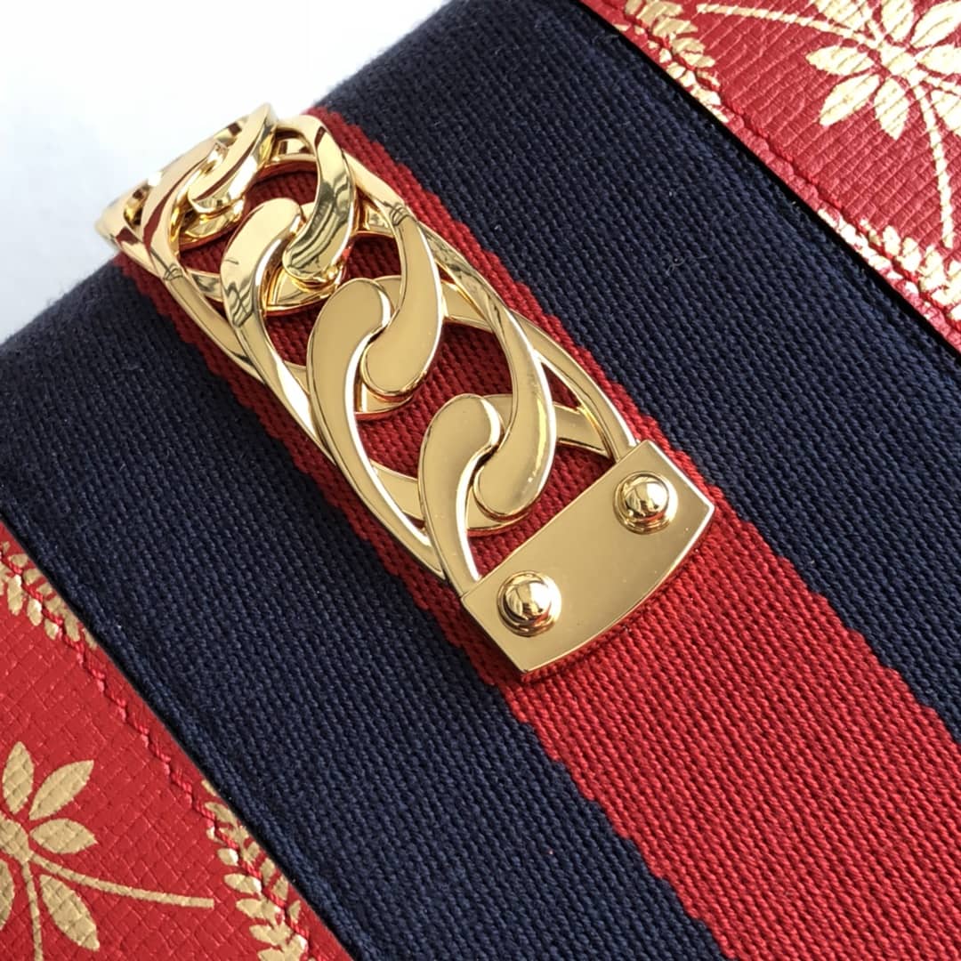 Gvc*1 Sylvie Leather Mini Shoulder Bag Replica White Red 470270