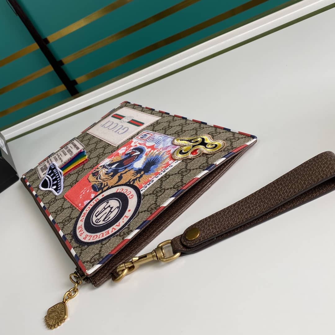 Gvc*1 GG Svp*me Monogram Courrier Zip Pouch Replica 473915