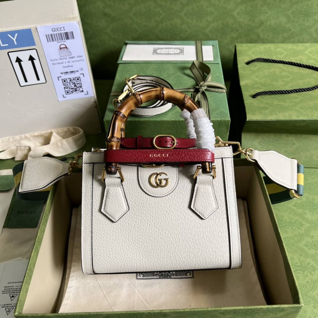 Gvc*1 Diana Mini Tote White 702732 Replica Bag