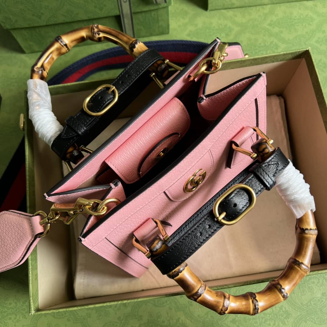 Gvc*1 Diana Mini Tote Pink 702732 Replica Bag