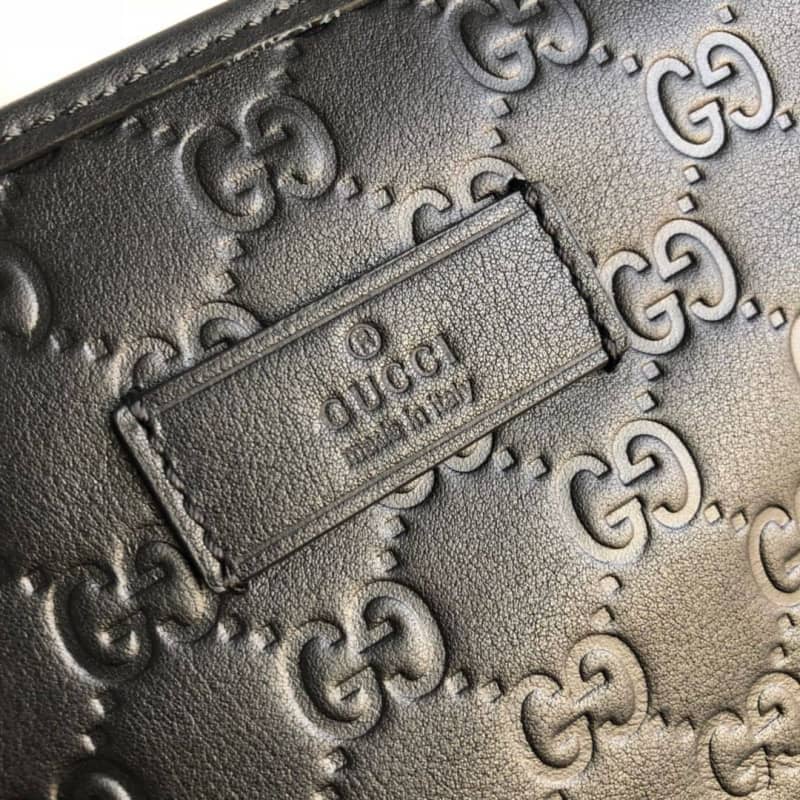 Gvc*1 GG Plus Large Zip Top PVC Replica Tote Black 211137