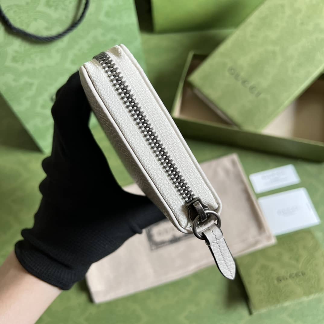 Gvc*1 GG Marmont Leather Zip Long Wallet Replica 456117