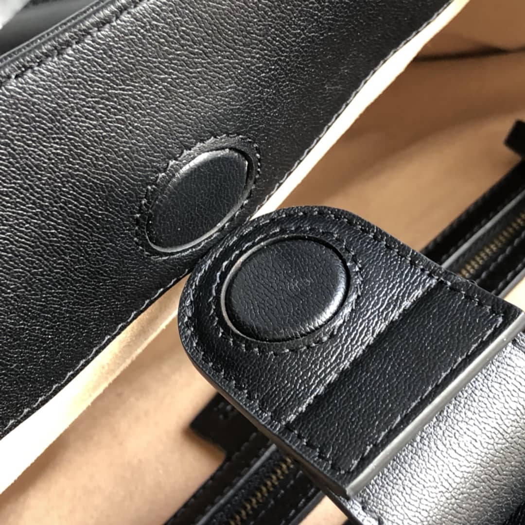 Gvc*1 GG Marmont Medium Matelasse Leather Tote Replica Black 627332