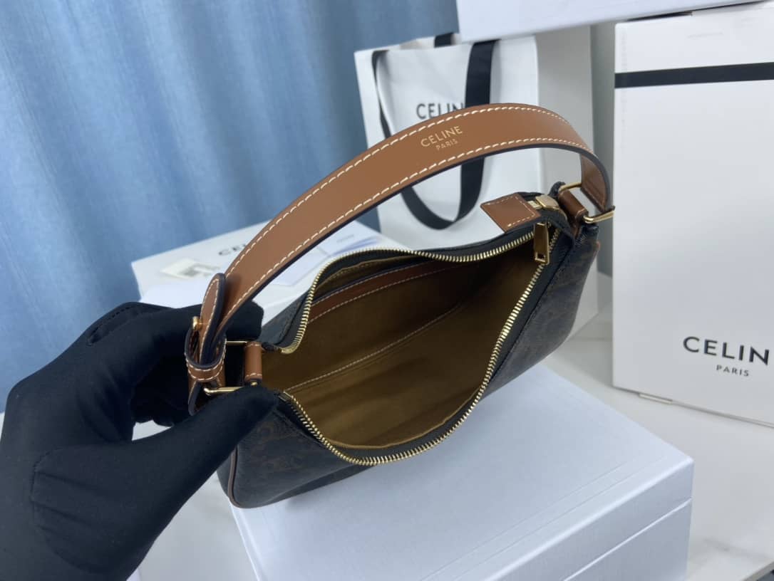 Ce1i*e Triomphe Bag Dupe Ava Triomphe Canvas Replica Hobo Bag