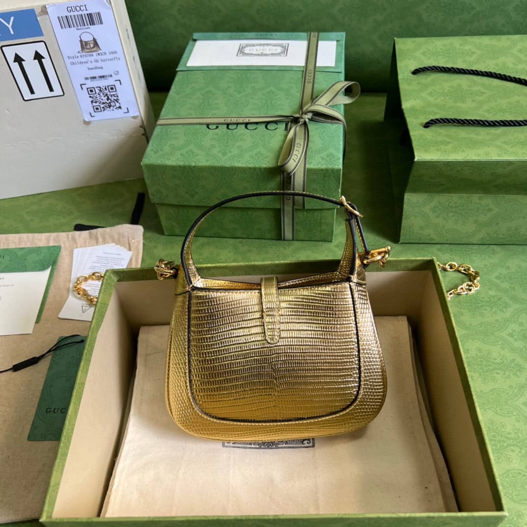 Gvc*1 Jackie 1961 Mini Shoulder Bag Gold Leather 675799 Replica