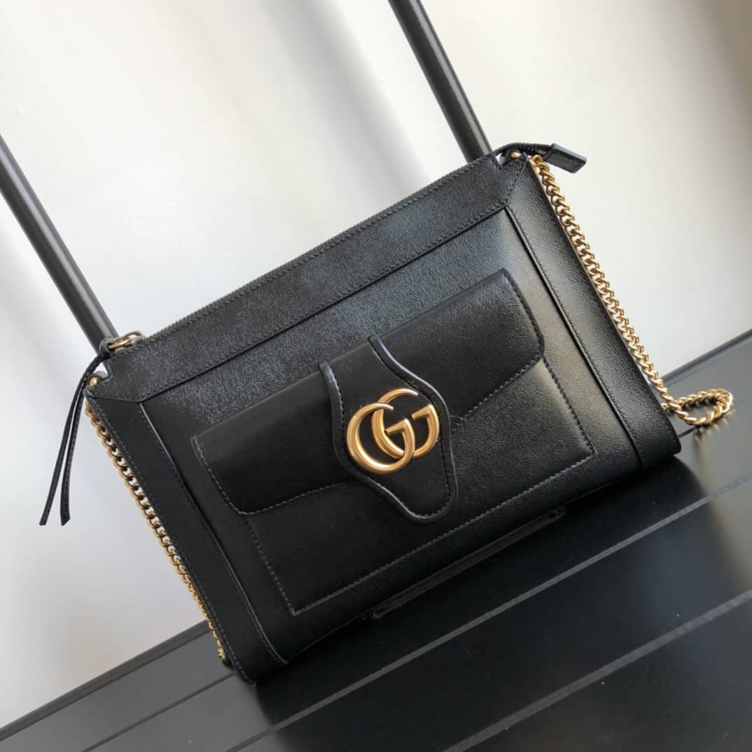 Gvc*1 Small Shoulder Bag With Double G Replica Black 648999