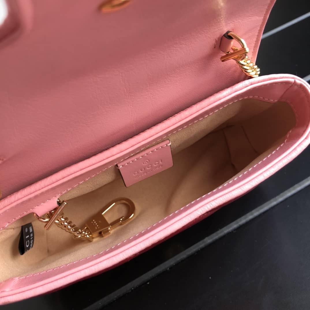 Gvc*1 GG Marmont Mini Matelasse Leather Shoulder Bag Replica Red 574969