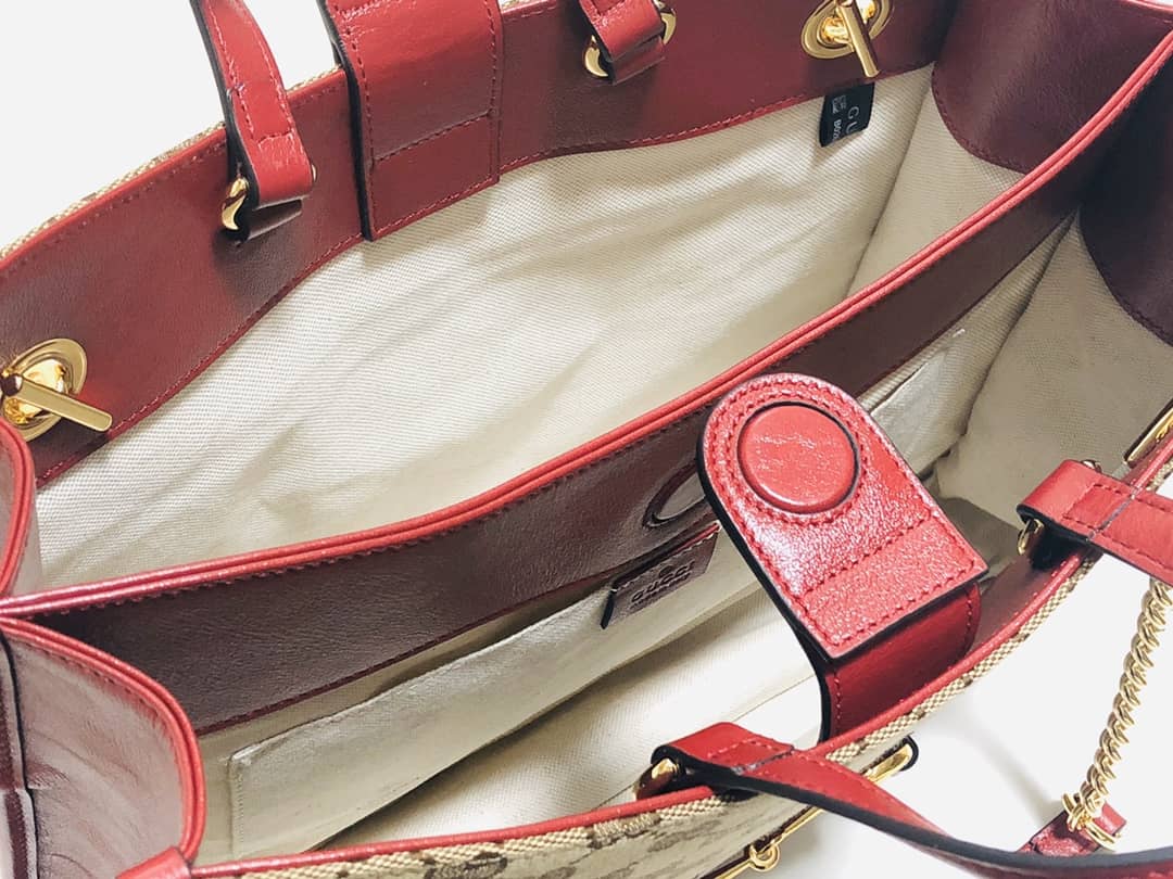 Gvc*1 Horsebit 1955 Leather Tote Replica Red 621144
