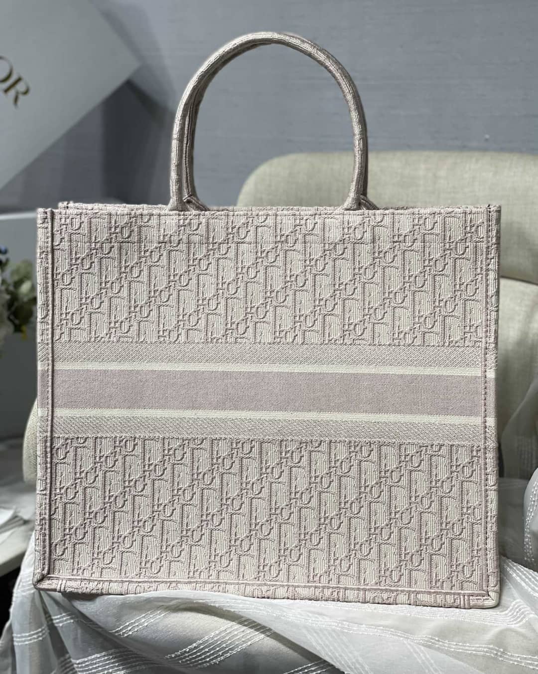 Chr1st1an D10r CD Book Embroidery Replica Tote