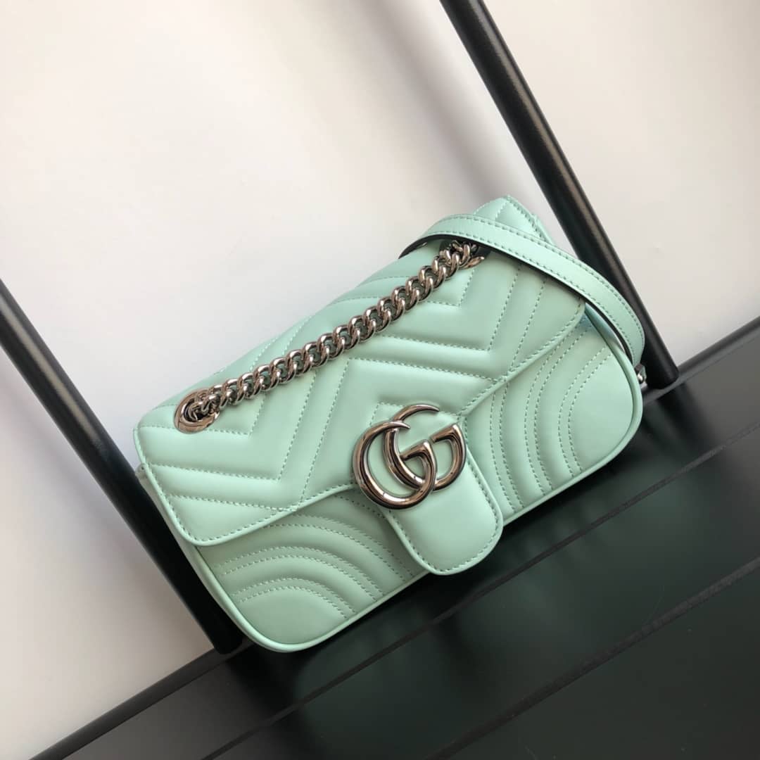 Gvc*1 GG Marmont Mini Matelasse Shoulder Bag Replica Green 446744