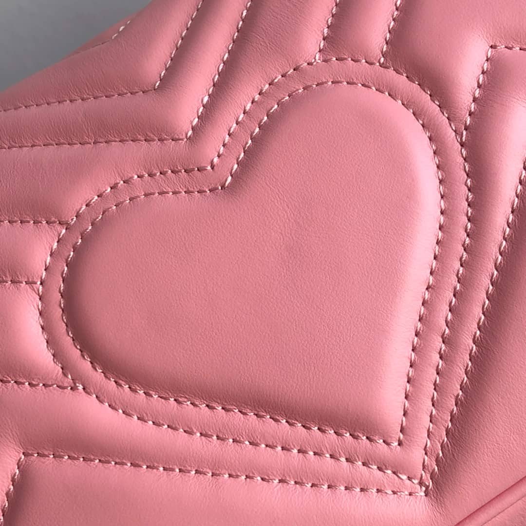 Gvc*1 GG Marmont Mini Matelasse Shoulder Bag Replica Pink 446744