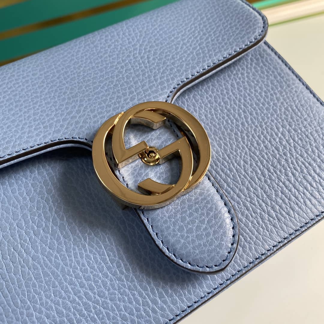 Gvc*1 Interlocking Leather Chain Crossbody Bag Replica 510304