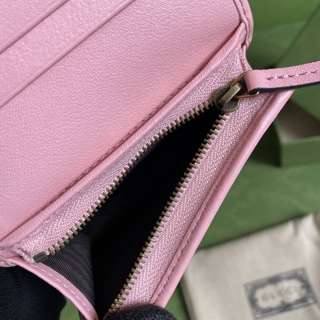 Gvc*1 Diana Leather Card Case Wallet Replica 658244