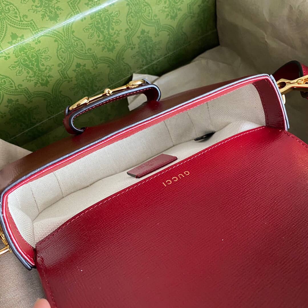 Gvc*1 Horsebit 1955 Mini Bag Replica Red 658574