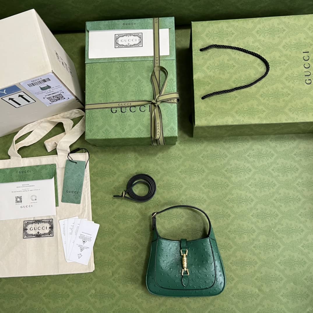 Gvc*1 Jackie 1961 Ostrich Mini Hobo 637091 Replica Shoulder Bag