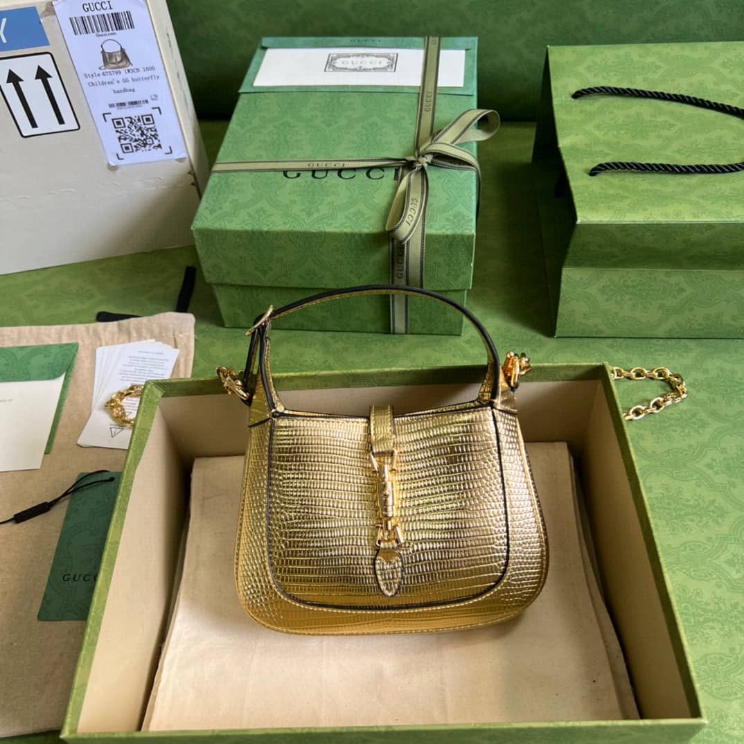 Gvc*1 Jackie 1961 Mini Shoulder Bag Gold Leather 675799 Replica