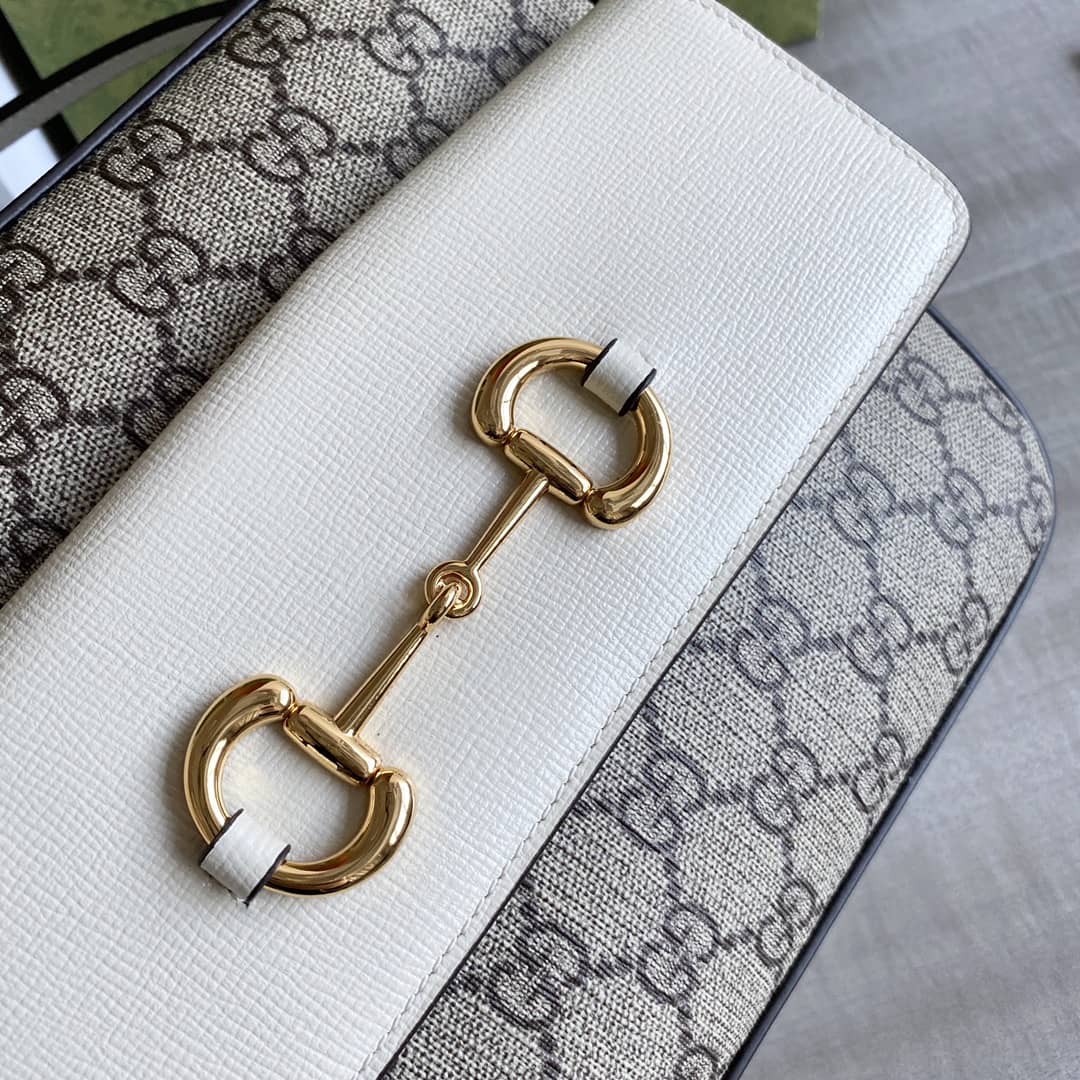 Gvc*1 Horsebit 1955 GG Crossbody Bag Replica Gray White 645454