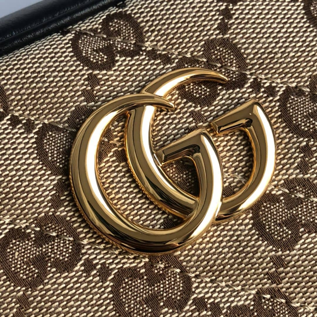 Gvc*1 GG Marmont Matelassé Mini Bag Replica Brown 448065